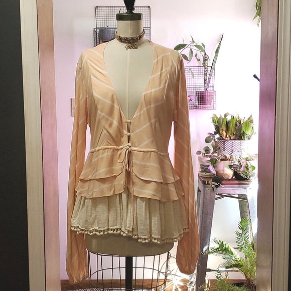 Free People Jackets & Blazers - Boho Free People/Zara Top Blazer L Redesigned